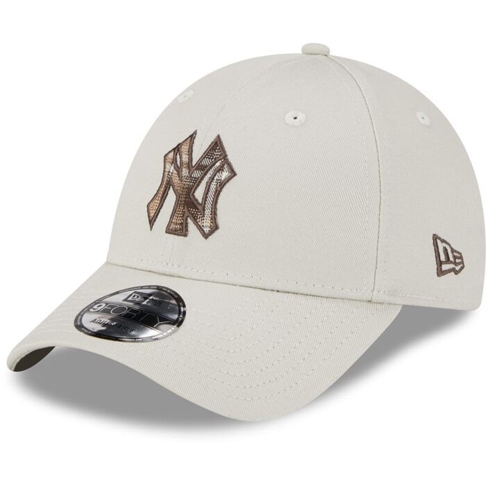 Кепка New Era 9Forty Yankees з металевою застібкою, бейсболка, кепка з козирком, MLB, для чоловіків, Нью-Йорк Янкиз, бежева