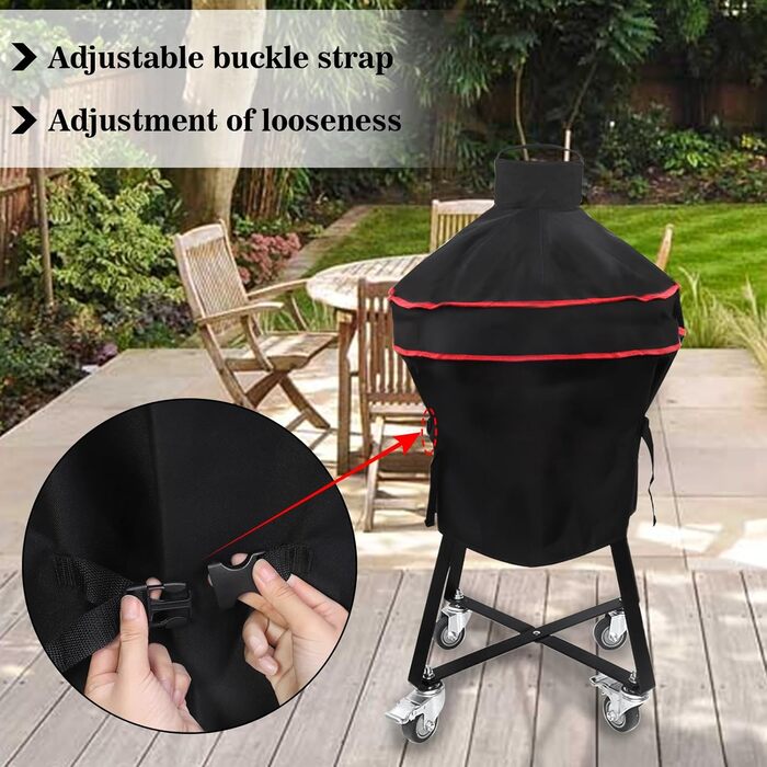 Чохол для гриля 55,9 см, водонепроникний, підходить для Kamado Joe Junior, Minimax та Small Big Green Egg, захист для BBQ на вулиці