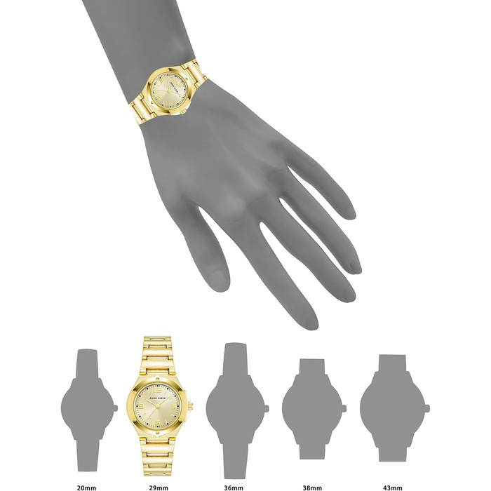 Жіночий наручний годинник-браслет Anne Klein золотистого кольору