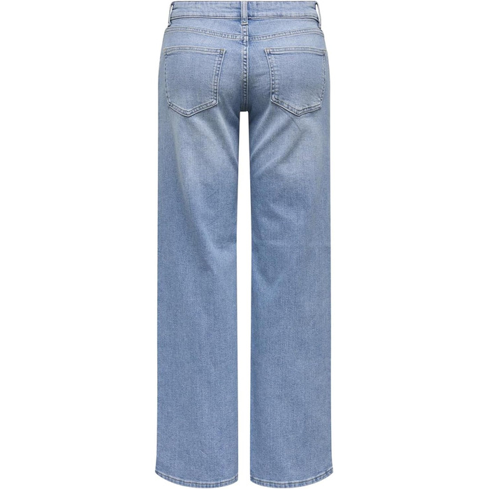 Джинси жіночі широкі ONLJudy з легкої блакитної джинсової тканини, висока посадка