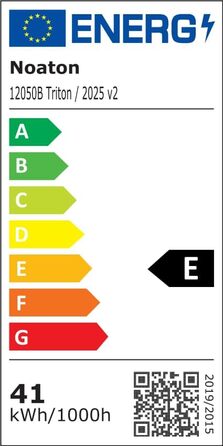 Стельовий вентилятор Noaton Triton 12050B з LED підсвіткою, 50 см, чорний. Димер, 3 режими світла, пульт, таймер