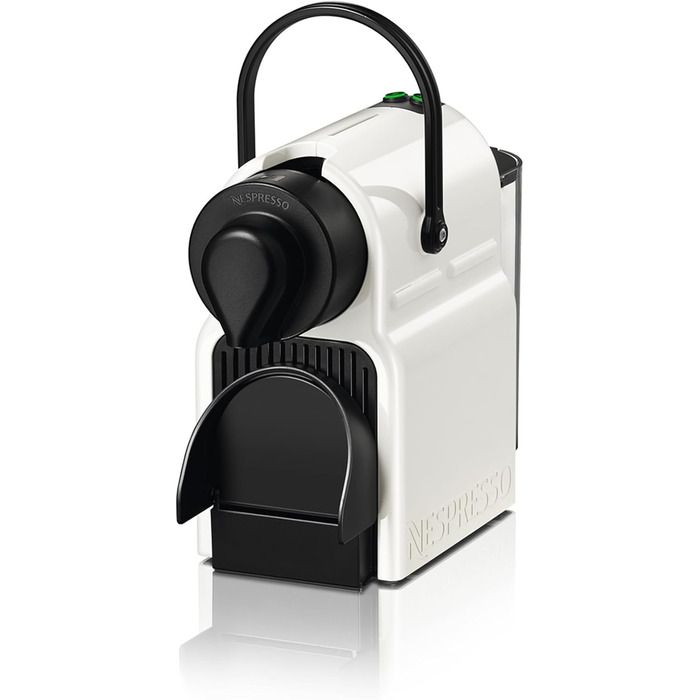 Кавомашина Nespresso Krups Inissia XN1001, білий колір, компактна, з регулюванням об'єму кави, автоматичний викид капсул, об'єм резервуару 0.7 л