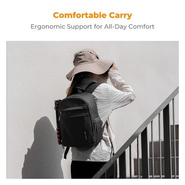 Рюкзак для фотокамери K&F Concept: компактний, легкий, з дощеміцким покриттям, для DSLR/SLR, з відділенням для штатива