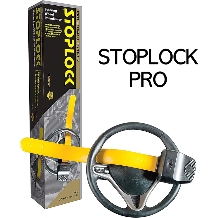 Stoplock Pro – кодова блокування керма, протиугінний замок для авто та інших транспортних засобів, чорний