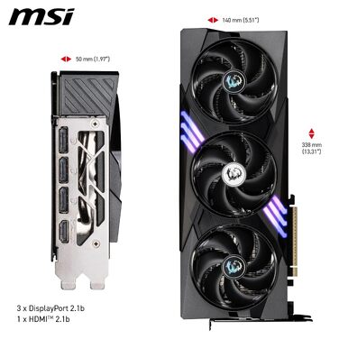 Відеокарта MSI GeForce RTX 5070 Gaming Trio OC 12GB GDDR7, PCIe 5.0, 2610 MHz