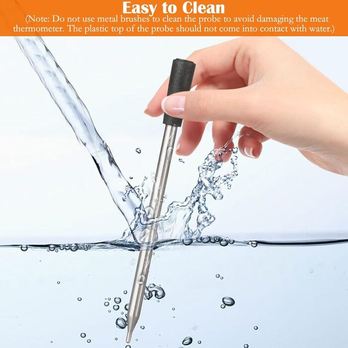 Бездротовий термометр для м'яса Smarte з Bluetooth, 100 м, IPX7, для приготування на грилі, в духовці, BBQ, ротисерії та коптильні