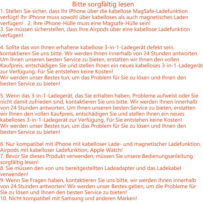 3-в-1 індукційна зарядна станція для Apple: iPhone, Apple Watch, AirPods (з адаптером), чорний