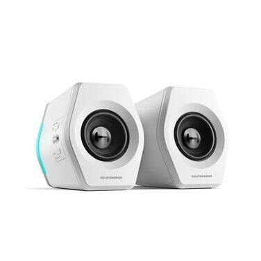 Edifier G2000 - ігрова Bluetooth колонка з RGB-підсвічуванням та 3 режимами звуку. Підтримка Bluetooth, USB та 3.5mm аудіороз'єм. Білий колір