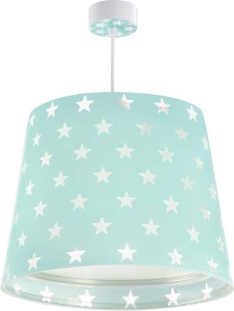 Dalber - Pendant light with star pattern, green, 33 x 33 x 25 cm