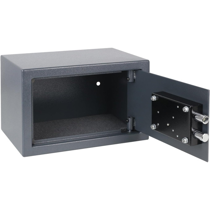 Шафа-сейф HMF 49200-11 з ключем, меблевий сейф | 31 x 20 x 20 см | Антрацит