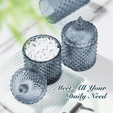 Набір аксесуарів для ванної кімнати з блакитного кришталю, 4 шт.