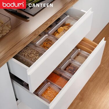 Набір контейнерів для зберігання Bodum CANTEEN (12 шт) прозорі, BPA-free, для посудомийної машини, штабельовані