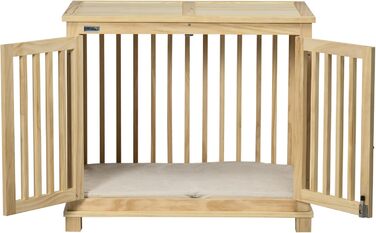 Клітка для собак Pawhut, дерев'яна, для середніх собак, з подушкою, 82.5 x 57 x 72 см