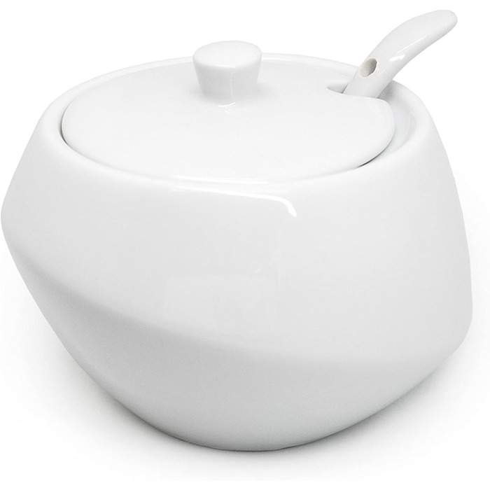 Цукорниця NERTHUS FIH 557 з порцеляни, кольорова, біла