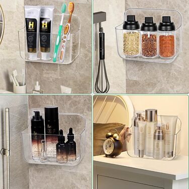 Поличка для душу на присоску без свердління, органайзер для ванної кімнати, сіра поличка, полиця для ванної кімнати без свердління, вантажопідйомність 20 кг, невелика полиця для кріплення у ванну кімнату та кухню (стандартна версія)