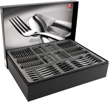 ZWILLING Nottingham Cutlery Set, 72-Piece, For 12 People, 18/10 Stainless Steel/High-Quality Blade Steel, Polished, Silver 72-Piece Nottingham