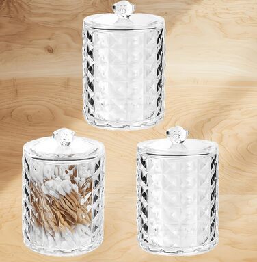 Організатор для ватних дисків та паличок: тримач для косметичного столика, ванної кімнати, спальні (чорний)