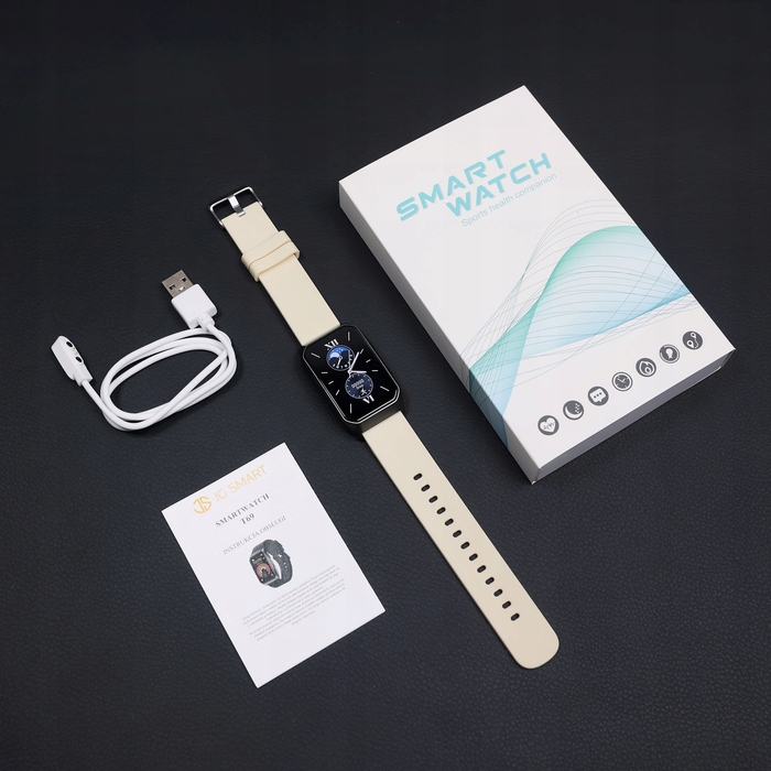 Смарт-годинник JG Smart T69, бежевий