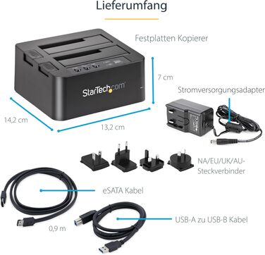 Дублікатор жорстких дисків StarTech.com USB 3.1 (10Gbps) Standalone HDD Docking Station, SDOCK2U3R (USB 3.0/eSATA)