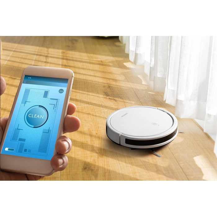 Робот-пилосос з функцією миття - для килимів, твердих поверхонь та шерсті тварин. З пультом дистанційного керування та стацією для зарядки. Робочий час до 120 хвилин, керування через додаток.