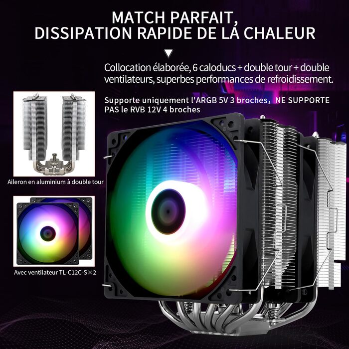 Thermalright Peerless Assassin 120 SE: Кулер CPU з 6 тепловими трубами, 2 x 120mm PWM вентилятори, для AM4/AM5/Intel LGA1150/1151/1200/1700/1851