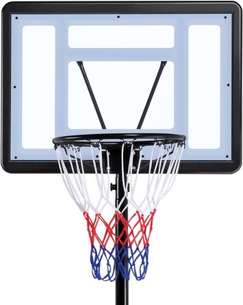 Yaheetech Adjustable Basketball Stand with Wheels - Outdoor Basketball Hoop System
