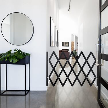 Захисне ворота для собак Relaxdays, розтягується до 108,5 см, висота 47,5-60 см, чорний колір (XL)