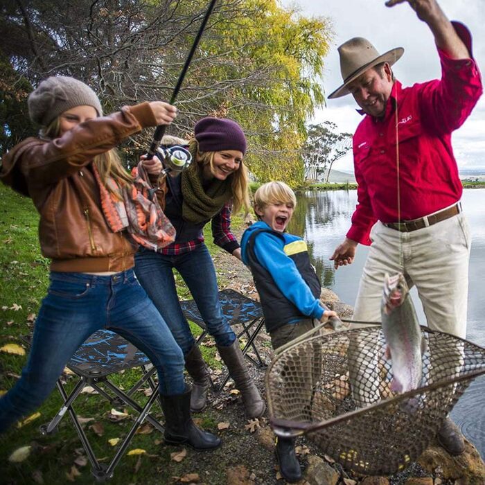 Крісло для кемпінгу, складане, портативне, для риболовлі, туризму, саду, пляжу, з сумкою (камуфляж), блакитне