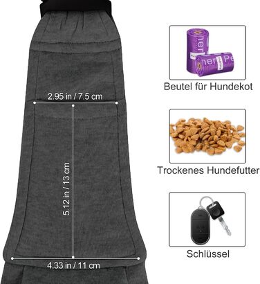 PetLoft Сумка-переноска для собак, реверсивна, регульована, Cross-Body Carrier для собак/котів/кроликів (темно-сірий)