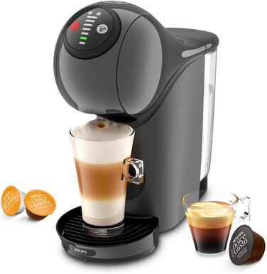 Кавомашина NESCAFÉ Dolce Gusto Genio S від KRUPS, 15 Bar, компактна, з автовимкненням, антрацит, KP243B