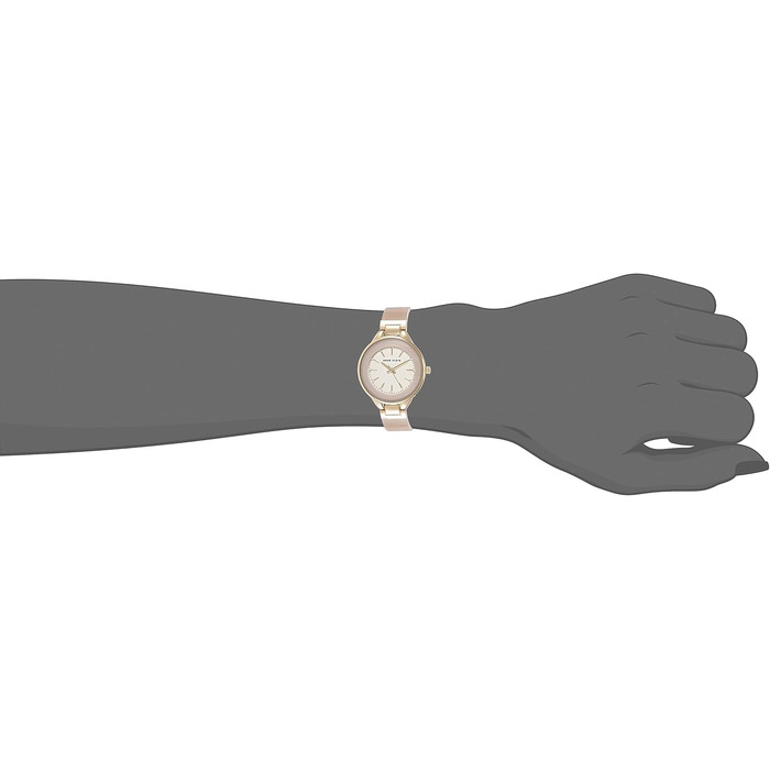 Жіночий годинник-браслет Anne Klein Premium Crystal Accented Resin (Кремовий / Золотий)