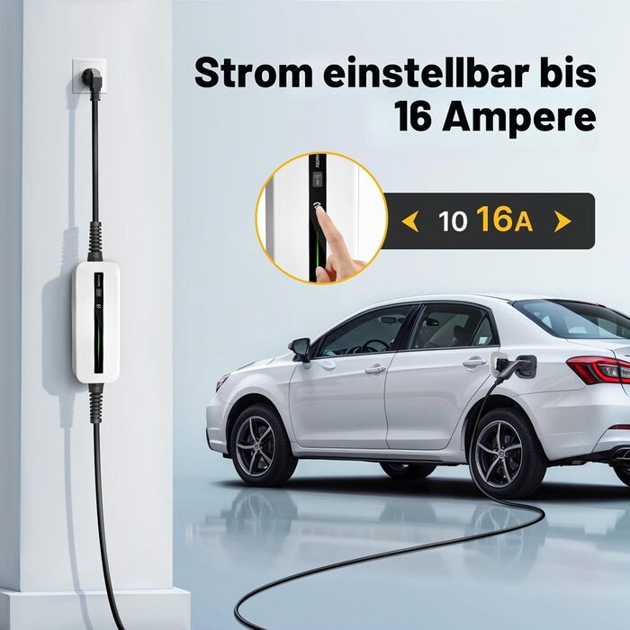Morec Mobile Wallbox 11kW Type 2 6-16A 380V – Портативна зарядна станція для електромобілів з CEE роз'ємом (6м, кабель Type 2)