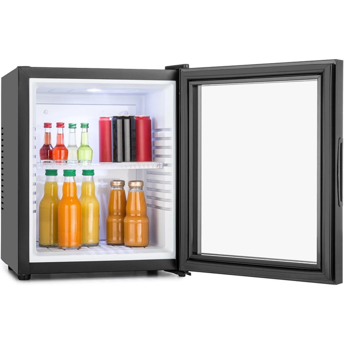 Міні-холодильник Klarstein MKS-13 Minibar: 36 літрів, тихий, легкий у чищенні, чорно-сріблястий