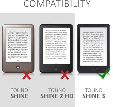 Чохол kwmobile для Tolino Shine 3: тканинний захисний чохол-обкладинка, сірий