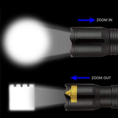 Ліхтарик Alonefire X004 тактичний LED 4 кольори, акумуляторний, водонепроникний, зум, для полювання, туризму, поліції, виживання