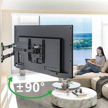 Настінний кріплення для телевізора XTRARM TiTon, 120 см, поворотне, 40 кг, VESA max 400x400 мм, чорний