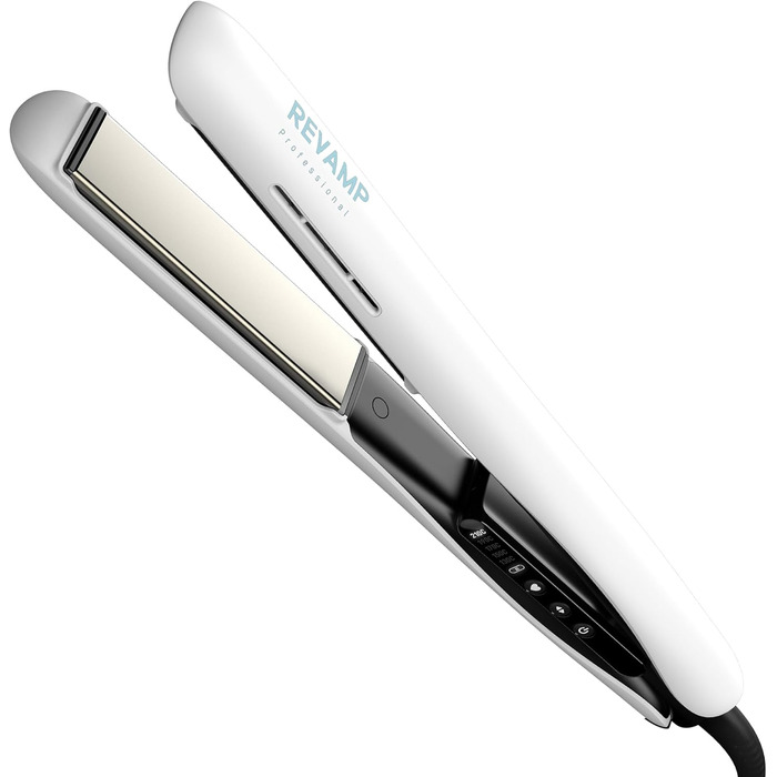 Professional Ceramic Hair Straightener & Curler with LCD Display - Infrared Technology, Ionic Plates, Adjustable Temperature (80-235°C), 3m Cable, Hair Care Oils