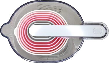 GK509W 10-Piece Nesting Measuring Cups and Spoons Set with a Scraper and Funnel Made of Plastic, Cooking, Baking, Kitchen Gadgets, BPA-Free, Dishwasher Safe, 10 Pieces (white)