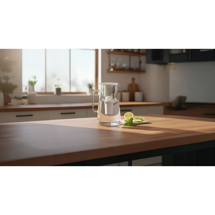 Скляний фільтр-глечик Aquafloow ClassGlass White + 11 фільтрів Class