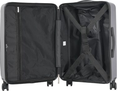 Набір валіз Merax TSA: 3 валізи (M, L, XL) з TSA-замком, телескопічним ручками та 4 колесами, чорний колір, PP-матеріал