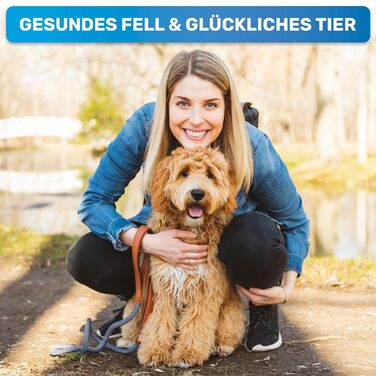 Феллентвіррер BluePet для довгошерстих собак та котів: щітка-розпушувач з двома рядами пінів. Розплутує, видаляє підшерстя та розгладжує довге волосся. Версія 1.0, блакитна