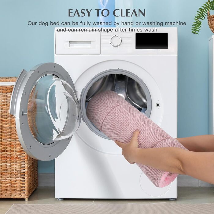 Килимок для собак Vejaoo XZ016: м'який, миючий, рожевий, 100 x 80 x 4 см