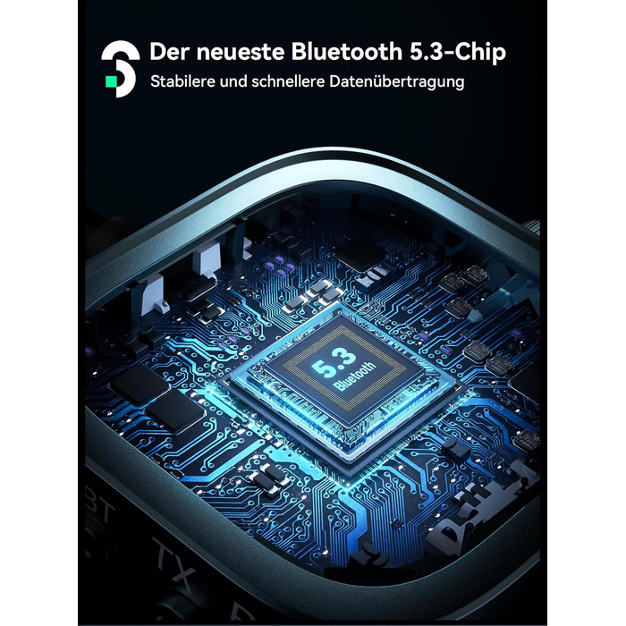 SOOMFON Bluetooth 5.3 Передавач/Приймач 2-в-1: Адаптер для телевізора, фітнесу, навушників (Airpods) з дисплеєм та акумулятором