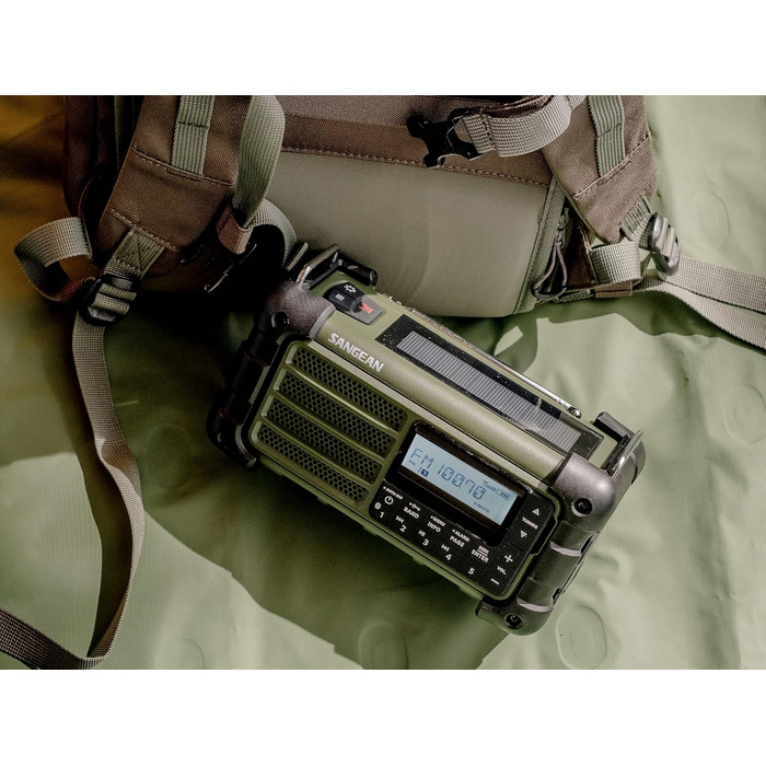 Радіо Sangean MMR-99: багатофункціональне, з ручкою, FM-RDS, Bluetooth, LED, IP55, для відпочинку та надзвичайних ситуацій