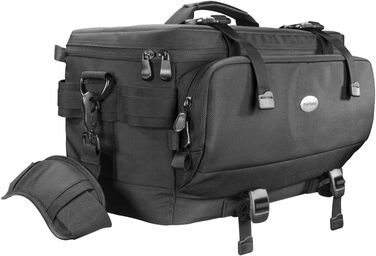 Сумка для камери Mantona New York з внутрішнім розділенням: для об'єктивів, системних та дзеркальних камер, аксесуарів, з дощовиком та регульованим ременем