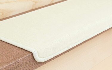 Stair treads Kettelservice-Metzker Vorwerk Uni rectangular 14 pcs 65x24 cm white