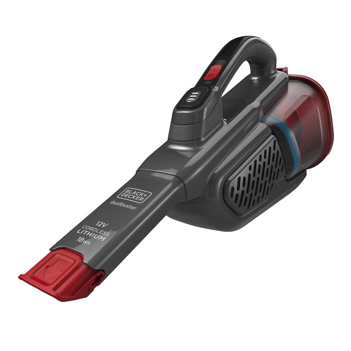 Акумуляторний пилосос ручний BLACK+DECKER BHHV315B-QW Lithium Dustbuster з циклонною технологією та насадкою для щілин, білий/синій