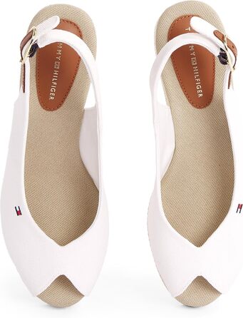 Сліпони Tommy Hilfiger Flag Mid Wedge Espad SLIN - білі еспадрильї на танкетці 38 EU