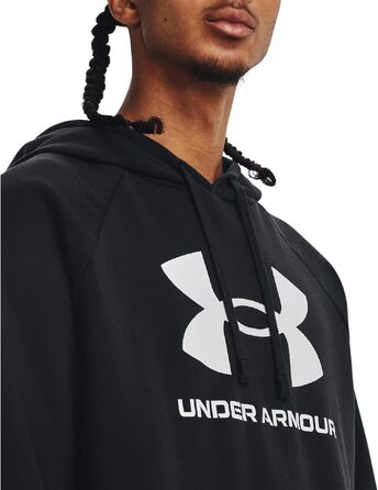 Чоловічий худі Under Armour Rival Fleece Logo з капюшоном, чорний, розмір XL