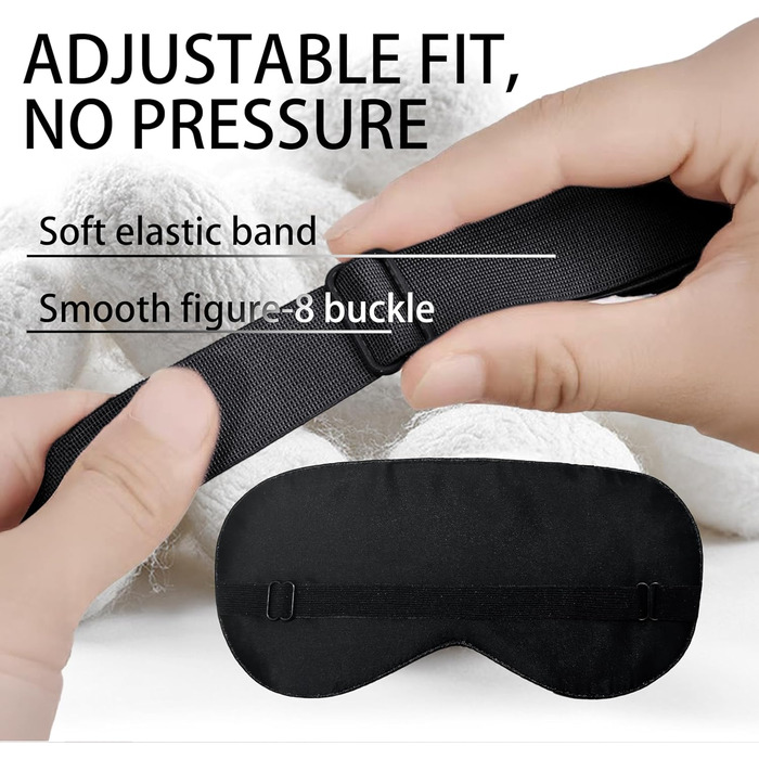 Сліп для сну Townssilk 100% шовк з регульованими стрічками, комфортний та надзвичайно м'який, для найкращого сну, золота зірка, 1 шт.